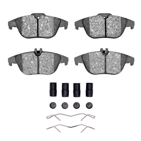 Dynamic Friction Co 5000 Advanced Brake Pads - Ceramic and Hardware Kit, Long Pad Wear, Rear 1551-1341-01